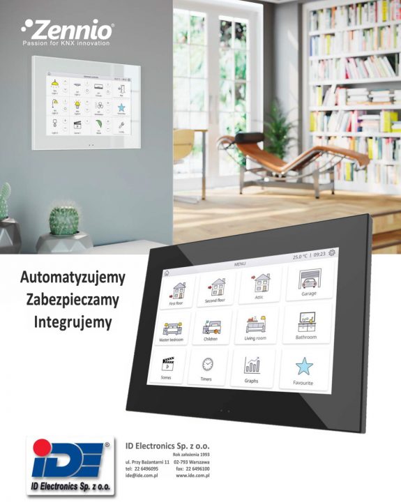 Panel LCD Zennio KNX w ID Electronics (IDE)