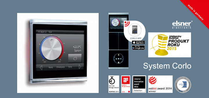 Kolorowy panel dotykowy WiFi Corlo Touch KNX Elsner Elektronik